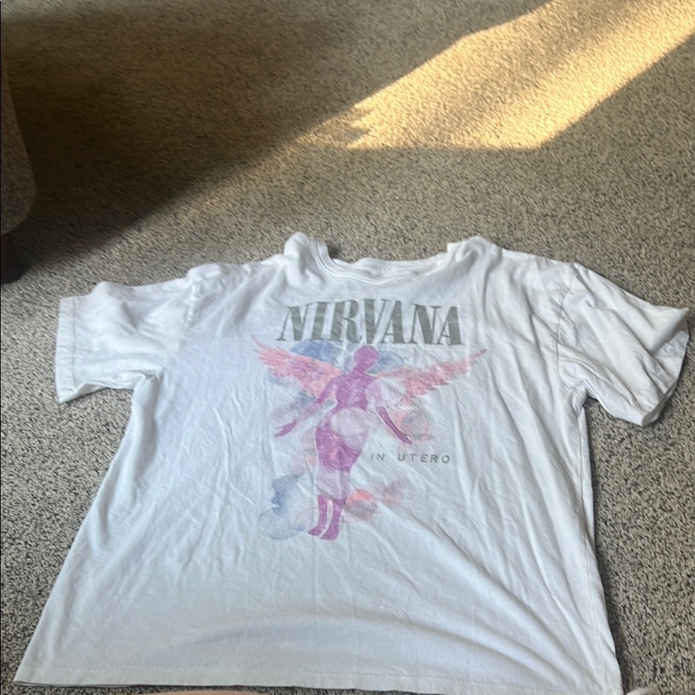 Nirvana White Graphic T-Shirt